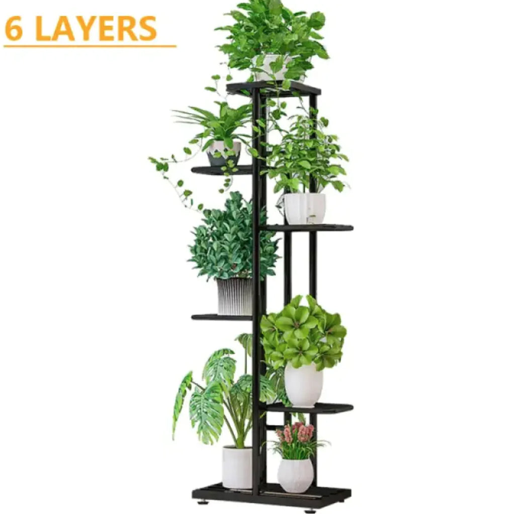 Multi-Layer Flower Pot Stand – Green Radish Storage Balcony Rack